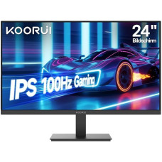 KOORUI E2411F 24 colių ekranas, IPS kompiuterio monitorius, FHD 1920 x 1080, skirtas biurui, 100 Hz kompiuterio monitoriai, akių priežiūrai, HDMI ir VGA, VESA 100 x 100 mm