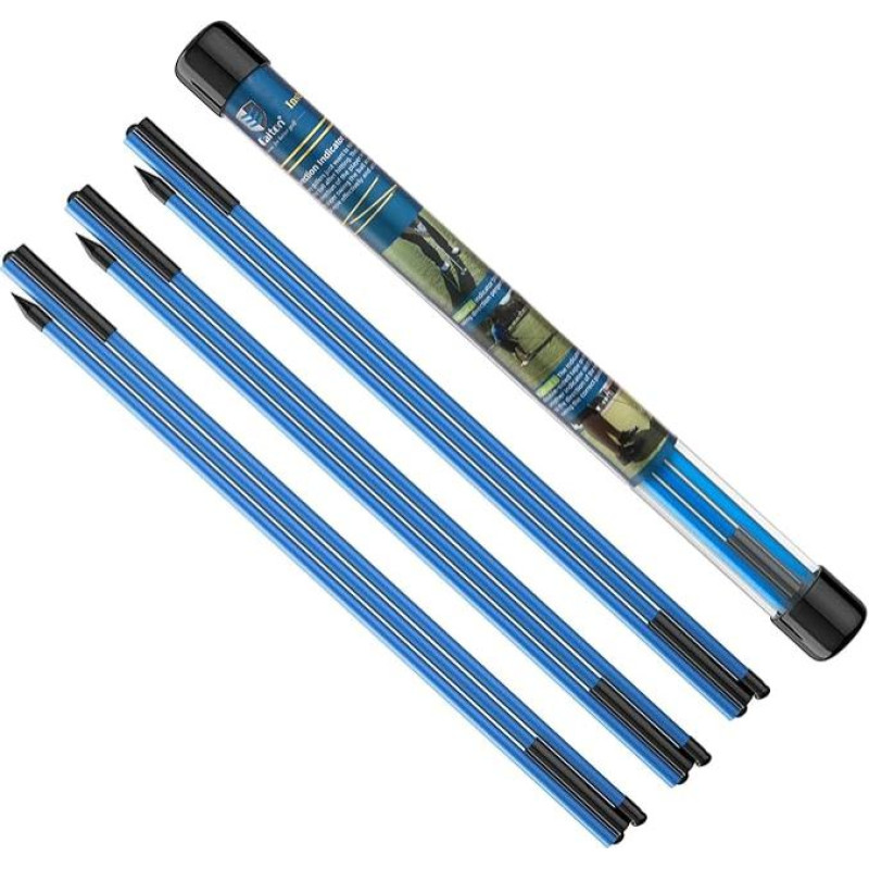 MoKo 3 Stück Golf Alignment Sticks, 3-Teilige Faltbare Golf Ausrichtungsstäbe Ausrichtungsstange Alignment Übungsstangen Schwunghilfe Golfübungsgerät Richtungsanzeige zum Zielen Putten, 48 Zoll, Blau
