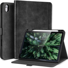 AsileCuir Handmade Case for iPad A16 2025 11 Inch / iPad 10 Generation 2022 10.9 Inch with Pen Holder Pocket, Magnetic Closure, Multi Angle Stand, PU Leather Protective Case, Auto Sleep/Wake, Black