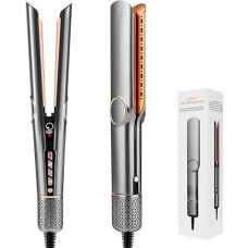 Oro plaukų tiesintuvas, profesionalus jonų tiesintuvas, džiovintuvas ir tiesintuvas vienu metu, 110 000 RPM jonų oro tiesintuvas, plaukų džiovintuvas ir tiesintuvas viename, 20 s greitas šildymas, skirtas visiems plaukams