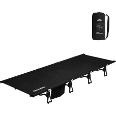 Naturehike Camping Bed, Ultralight Camp Bed, Portable Foldable Folding Bed, Resilient with Transport Bag, Camping Lounger for Camping, Hiking, Home, Backpacking, Office, Lunch Break Bed, Black