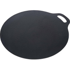 Victoria Grill Plate Enamelled Cast Iron Induction Budare Dosa Pan 38 cm for Pizza, Crepes, Fire, Oven, Glass Ceramic, Gas, Tawa Without Harmful Substances and PTFE