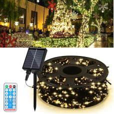 Hebitod Solar Lichterkette Außen 80M 800 LED, USB & Solar Ladefunktion, 8 Modi & Timer, IP44 Wasserdicht, Solarlichterkette Outdoor für Garten Terrasse Balkon Hochzeit Party, Warmweiß