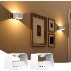 NIORSUN Wandleuchte Innen Akku mit Bewegungssensor, Wandlampe Akku mit Fernbedienung, 3 Farben Wiederaufladbare LED Wandlampe Batteriebetrieben, 5200mAh Wandlicht für Schlafzimmer, Wohnzimmer White