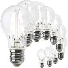 SUNSEED 10x White Filament LED Classic Bulb E27 12 W Replaces 100 W Warm White 3000 K