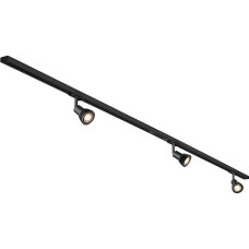 SLV LED bėgių sistema PURIA, pradinis komplektas, 1 fazės bėgių apšvietimas individualiam vidaus apšvietimui, besisukantys ir pasukami lubų taškai, prožektorių bėgiai, lubų prožektorius, lubų šviestuvas, 3x GU10