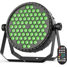 Oloaxolx 120 W RGB LED Par Headlight with Dynamic Rotation Colour Swirl Effect, 72 LEDs Stage Light with Remote Control, DMX512, Sound-Activated Disco Light for DJ Parties, Weddings, Churches, Stage
