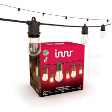 innr Smart LED pasakų žibintai lauko pailginimas 4 m, šiltai balta, 8 išmaniosios lemputės balkonui, IP65 vandeniui, reguliuojamas apšvietimas (reikalingas OLS 210 pagrindinis rinkinys)