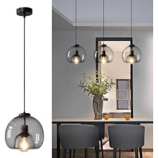 SENFAY Derliaus pakabukas šviesos Valgomojo stalo pakabukas lempa Miegamojo pakabukas šviesos Stiklo pakabukas lempa Virtuvė Retro valgomojo stalo lempa Svetainės lempa Virtuvės lempa apima 4 W šiltą E27 LED lemputę