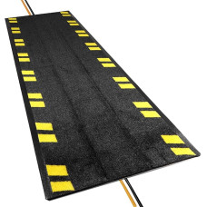 SWAWIS Kabelio dangtis Kabelio tiltas Guma 120 x 40 cm Kabelio apsaugos kilimėlis Nailono ir gumos kabelių kanalas Grindys Lauko vidaus patalpose Greitai, lengvai ir lengvai dedamas