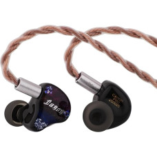 LINSOUL Yanyin Canon Pro, 1DD + 6BA In-Ear Monitor, HiFi Wired Earphones, Hybrid Gaming IEM Headphones with 3D Printed Resin Front Panel, Removable Cable for Musicians Audiophiles (3.5 mm)