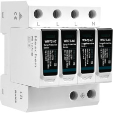 Heschen SPD Surge Protection Device, WR-T2-AC, 4P 275V 20KA, Type T2, Fireproof, Low Voltage Arrester, DIN Rail Mount 35mm, TÜV Listed