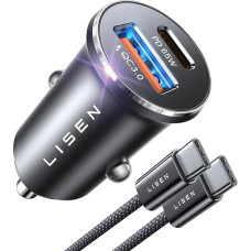 LISEN 95 W automobilinis USB C įkroviklis 