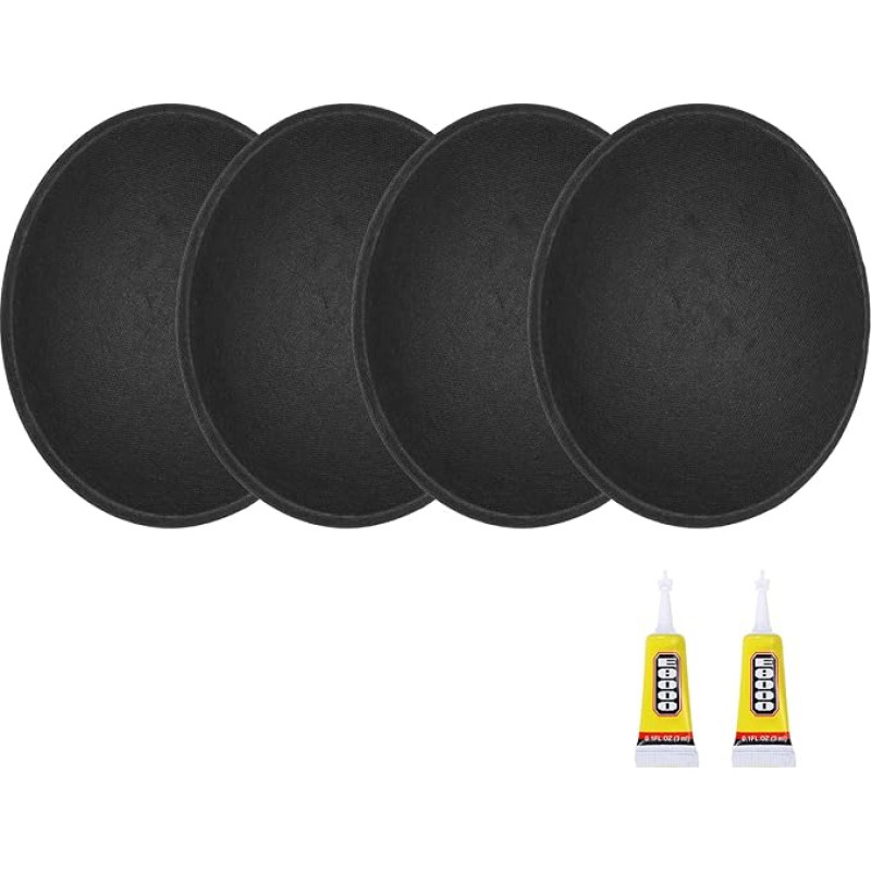 tiekimo žemėlapis Lautsprecher-Staubkappen, 115 mm Außendurchmesser, Kuppel-Papierkappe, Subwoofer-Spulenabdeckkappen mit Reparaturkleber für Lautsprecher, Dekoration, Zubehör, Reparatur, 4 Stück