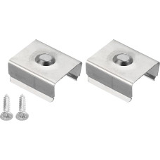 TOP-VIGOR 20 vienetų šviesos vamzdžių tvirtinimo spaustukų, LED šviesos juostelės, Wandk tvirtinimo spaustukai, laikiklis, priedai su varžtais, skirti 15-17 mm, neoninės RGB šviesos kabelių juostos, nerūdijantis plienas