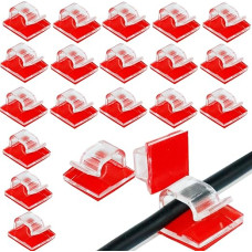 Kabel-Clips, transparent, selbstklebende Kabelhalter-Clips, Wanddraht-Clips für Kabelmanagement, starke Kabel-Clips, Drahthalter für Wand, unter dem Schreibtisch, Weihnachtsbeleuchtung, Auto,