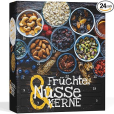 [ Boxiland ] Fruits, Nuts, Seeds Advent Calendar 2023 in Organic Quality I 24 Delicious Healthy Snacks Advent Calendar