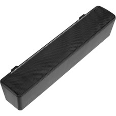 USB Cable Soundbar with 3.5mm Input, PC Stereo Music Player, Bass Surround Soundbox for PC Phones (Black)