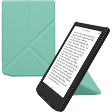 kwmobile Case Compatible with Pocketbook Verse/Verse Lite/Verse Pro/Color/Vivlio Light/Light HD Case - Faux Leather Case - eReader Protective Case - Cover Mint Green