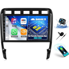 OiLiehu 4+64G Android 13 Double DIN Radio Carplay Android Car for Porsche Cayenne 9pa 2003-2010 Car Radio with Screen 9 Inch with Mirror Link Bluetooth FM RDS GPS WiFi SWC EQ + Reversing Camera