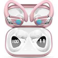 Matast Wireless Earbuds, Bluetooth Headphones, Sports, IP7 Waterproof Headset for Running Training, Gym50H Playback, Over Ear Headphones with ENC Noise Cancelling Microphone, Deep Bass