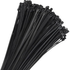 sourcing map Kabelbinder, selbstsichernd, klein, Nylon, 4 mm, für Kabelmanagement, Schwarz, 20,3 cm, 10 kg, 500 Stück
