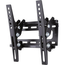 Hama TV Wall Mount Tiltable (TV Wall Mount 19-46 Inches, VESA 50 x 50 to VESA 200 x 200, up to 25 kg, Extra Flat, with Fischer Dowels) Black