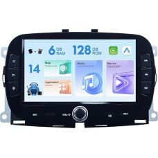 MISONDA 6G + 128G Android 14 automobilinis radijas Fiat 500 2016-2020 Belaidis CarPlay Android automobilinis 7 colių IPS stereo su DSP Mirror Link Bluetooth WiFi GPS FM/RDS RDS SWC atbulinės eigos kamera + mikrofonas