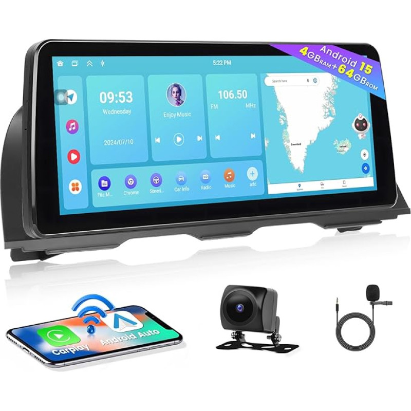 10,25 colių ekranas 8 branduolių 4+64GB 