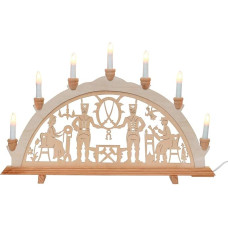 Dekohelden24 Beautiful Candle Arch, 7 Bulbs, Motif: Miners, Approx. 59 x 4 x 37 cm