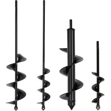 SYITCUN sodo grąžtas, žemės grąžtas, 4 pakuotės, augalų grąžtas, skirtas akumuliatoriniam suktuvui, sodinimo įrankis, sunkiasvoriai gėlių sodinukai, sraigė skylėms kasti