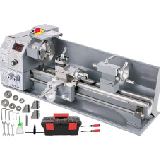 VEVOR Mini tekinimo staklės 220 x 600 mm Metalo tekinimo staklės 1,1 KW Mini tekinimo staklės metalo apdirbimui Tekinimo staklės Metalo tikslumas Lengva naudoti