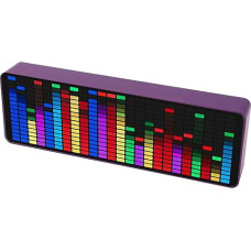Muzikinis spektro analizatorius, RGB spalvotas 1624 segmentų ritmo šviesos lygio jutiklis, laikrodžio ekranas, 384 šviesos diodai, 20 dinaminių ir 7 spalvų efektų ekranas, namų aplinkos apšvietimas