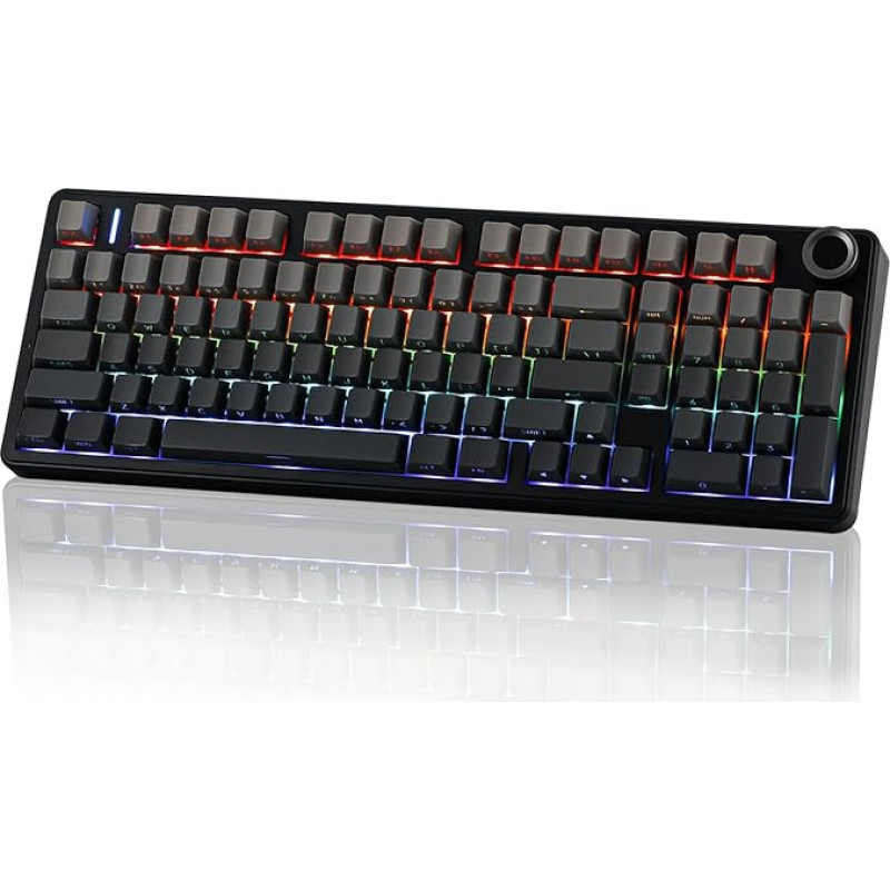 EPOMAKER X Aula F99 PRO mechaninė žaidimų klaviatūra 2.4GHz/Type-C/BT5.0, 