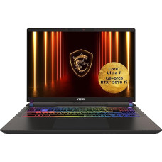 MSI Vector 16 HX AI žaidimų nešiojamasis kompiuteris, 16 colių QHD+ 240 Hz ekranas, 