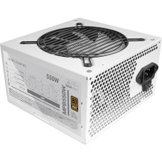 Mars Gaming MPB550, PC Power Supply 550W ATX, 80Plus Bronze 230V EU, 90% Efficiency, 120 mm FDB Fan with AI-RPM Technology and Anti-Vibration System, White