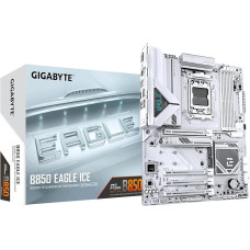 GIGABYTE B850 Eagle Ice pagrindinė plokštė - AMD Ryzen 9000 serijos procesoriai, 8+2+2+2 fazių skaitmeninis VRM, iki 8200 MHz DDR5 (O.C), 1x PCIe 5.0 M.2 + 2x PCIe 4.0 M.2, 2.5GbE LAN, USB 3.2 Gen 2