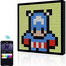 YedZen LED Pixel Art Digital Photo Frame, 32 x 32 RGB Programmable LED Display Panel, Smart Portable Bluetooth Connect & App Control LED Pixel Sign for Smart Alarm Clock, Speaker, Gaming Room