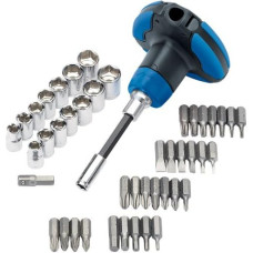 Draper 02258 46-Piece Palm Ratchet Screwdriver, Socket and Bit Set