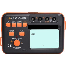 Isolationsprüfgerät, Professionelles digitales Erdungswiderstandsmessgerät 0,01–2000 Ohm Erdungswiderstands-Erdungs-Wechselspannungsmessgerät