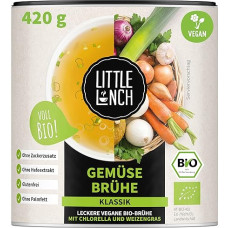 Little Lunch Vegetable Broth Organic | Vegetable Broth Classic | 100% Organic Quality | Veggie | No Added Sugar | No Flavour Enhancer | No Yeast | No Palm Fat | No Artificial Additives | 420 g