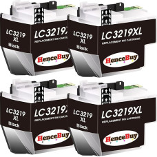 HenceBuy LC3219XL Black Printer Cartridges Compatible with Brother LC3219 XL LC-3219XL LC3217 Cartridges for MFC-J5330DW MFC-J5730DW MFC-J5335DW MFC-J6930DW MFC-J6530DW MFC-J5930DW MFC-J6935DW (4 BK)