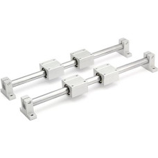 Rinkinys: 4x kieto plastiko Rjmp 01 su aliuminio korpusu SCE20/2 Užgaląstos, užgrūdintos tiksliosios bangos 20 mm H6, 540 MM/4 veleno laikiklis SH20