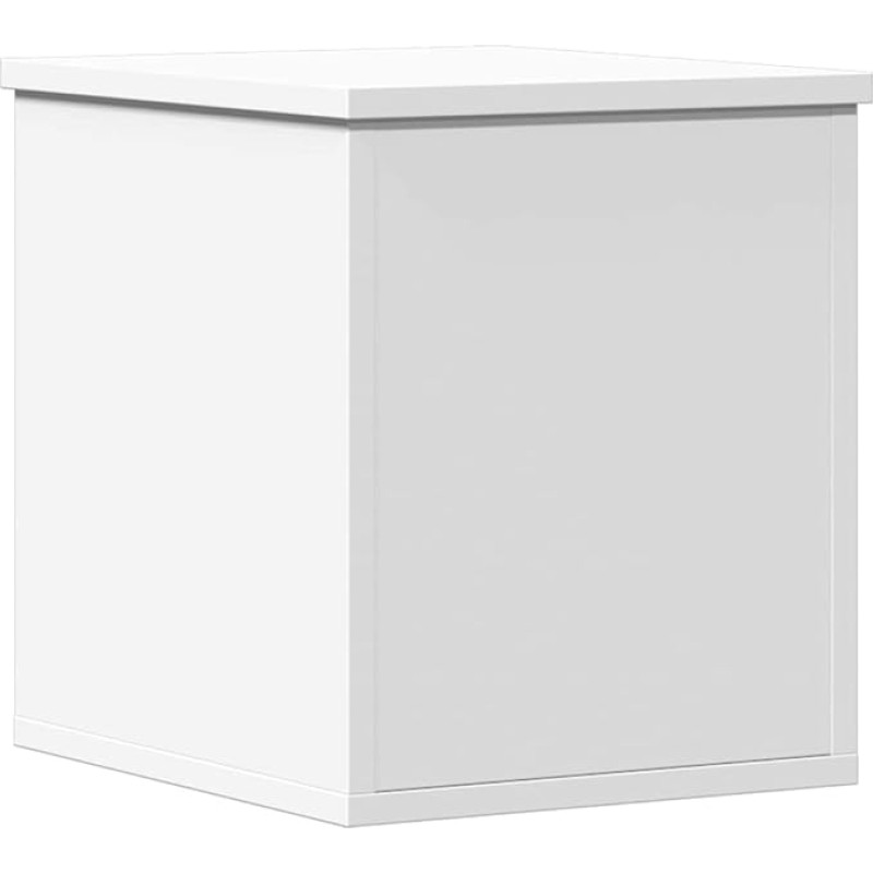 vidaXL skrynia, žaislų dėžė su laikymo vieta, gyvenamojo kambario laikymo dėžė, pagalvėlių dėžė, žaislų dėžė, balta medžio medžiaga