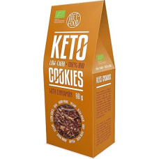 Diet-Food Organic Keto Biscuits with Cinnamon - Sugar-free Sweets - Sweetened with Erythritol - Low Calorie Snacks - Ideal for Work, Gym, School or Snack - 80 g