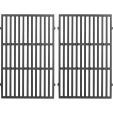 GIRXZYBX 7638 7639 7525 7527 44.5 cm Grill Grates for Weber Spirit 300 Series 310 E310 320 S310 S320 (Front Control Buttons), Cast Iron Grate Replacement Parts for Weber Spirit 300 and Spirit II 300