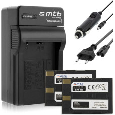 2 x akumuliatorius + įkroviklis (maitinimo, automobilinis) Suderinamas su Minolta NP-400, BP-21, D-Li50, skirtais Konica-Minolta Dimage A1, A2 / Sigma SD1 (Merril) / Pentax K20D ir kt.