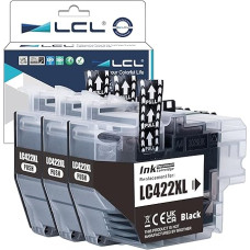 LCL LC422XL Black High Capacity Ink Cartridge Replacement for Brother LC422 LC422XL LC422BK LC422XLBK Compatible for Brother MFC-J5340DW MFC-J5345DW MFC-J5740DW MFC-J6540DW MFC-J6940DW (Pack of 3)