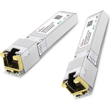 GIQITCK 2Pack 10GBASE-T SFP+ RJ45 siųstuvas, 1.25G/2.5G/5G/10G SFP+ į RJ45 varinį modulį, skirtas 