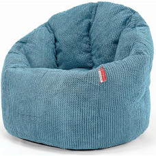 Lounge Pug, Bean Bag Cuddly Lounge Chair Sofa Bed Pom-Pom Turquoise
